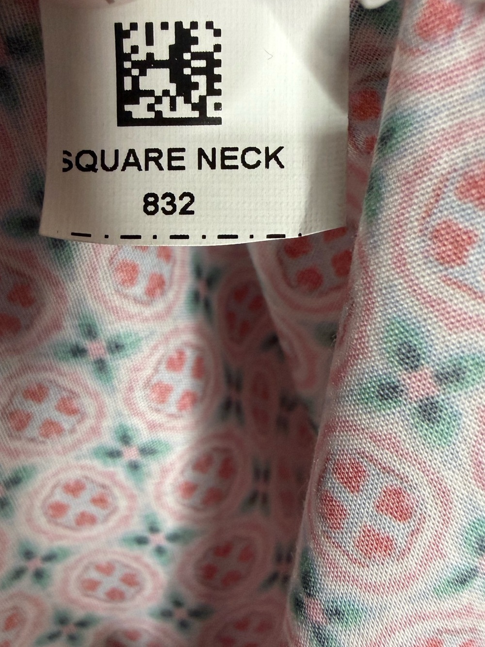 Boden NWT Square Neck Smocked Midi Dress Ivory Circle Stamp Pink Green US 16/18 - Picture 8 of 11